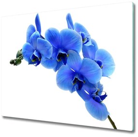 Sklenená doska na krájanie Modrá orchidea 60x52 cm