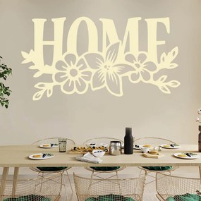 Veselá Stena Samolepka Nápis Home Farba: béžová, Veľkosť: 80 x 42 cm