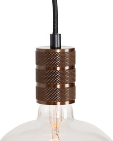 1-fázový koľajnicový systém s 3 reflektormi a závesnými svietidlami tmavá bronz - Cavalux Jeana