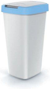 Odpadkový kôš s farebným vekom, 25 l, modrá / sivá