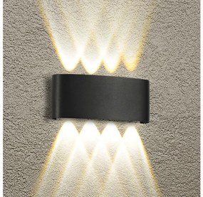 Brilagi - LED Vonkajšie nástenné svietidlo FLAREBOX LED/8W/230V čierne IP65