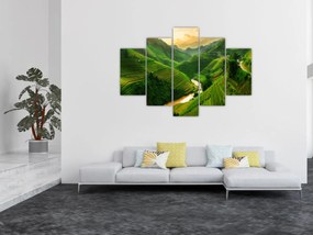 Obraz - Ryžové terasy Mu Cang Chai (150x105 cm)