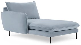 Svetlomodrá zamatová leňoška (ľavý roh) Vienna – Cosmopolitan Design