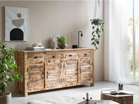 furniture-nabytek.cz - Masívny príborník Caribou z mangového dreva, lakovaný, prírodná farba – 122×42×90 cm