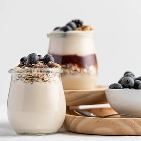VILDE Sada 4ks pohárov na jogurt a dezert s viečkami, 300ml