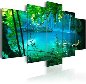 Obraz - Turquoise seclusion Veľkosť: 200x100, Verzia: Na talianskom plátne