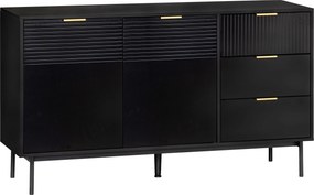 XXXLutz ŠIROKÁ KOMODA, čierna, 140/80/40 cm Livetastic - Online Only drobný nábytok - 007968032301