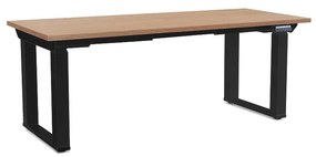 Výškovo nastaviteľný stôl OfficeTech Strong 180 x 80 cm, čierna podnož, dub