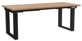 Výškovo nastaviteľný stôl OfficeTech Strong 180 x 80 cm, čierna podnož, dub