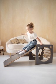 Obojstranná doska k multifunkčnej kocke - rebrík, šedá