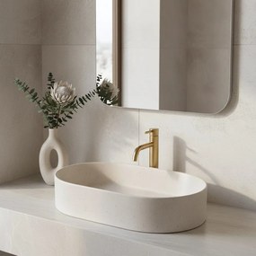 Rea Nadia, umývadlo na dosku 610x385x120 mm, imitácia kameňa, REA-U7341