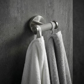 Kúpeľňový vešiak dvojitý REA MODERN 6612 nikel kartáčovaný