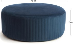 Okrúhla taburetka Leva - tmavomodrá