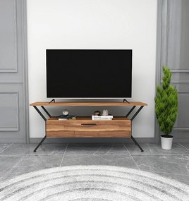 TV stolík/skrinka Tarza (Orech + Čierna). Akcia -17%. Vlastná spoľahlivá doprava až k Vám domov. 1072864