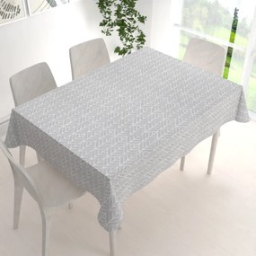 Biante Bavlnený obdĺžnikový obrus Sandra SA-212 Listy na sivom 50x100 cm