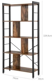 Knižnica NAVARO hnedá/čierna