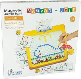 LEAN Toys Magnetická tabuľa so 100 korálkami Žltá