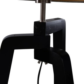 Stojacia lampa čierna s tienidlom zo zeleného zamatu 50 cm - Puros