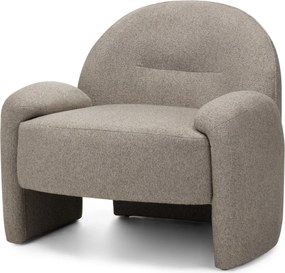 Dizajnové kreslo Sheli bouclé béžovošedé