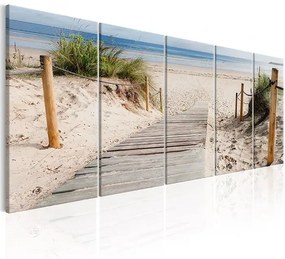 Obraz - Beach After Rain Veľkosť: 200x80, Verzia: Na talianskom plátne