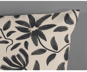 Čierne/béžové bavlnené obliečky na jednolôžko/predĺžené 140x220 cm Emilia – Good Morning