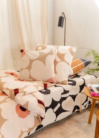 Marimekko Vankúš Unikko 60x60cm béžový vrátane výplne