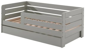 Sivá detská posteľ Vipack Kid, 70 x 140 cm