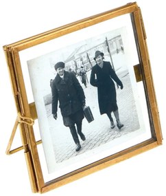 Kovový stojací rámček v zlatej farbe 8x8 cm – Rex London