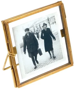 Kovový stojací rámček v zlatej farbe 8x8 cm – Rex London