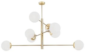 Argon 5043 - Luster na tyči CAMERON 8xE27/15W/230V mosadz