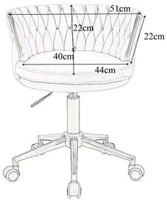 LuxuryForm DESIGN Kreslo NORDEN VELUR na zlatej podstave s kolieskami - zelené