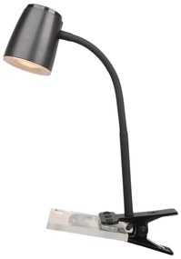 TOP-LIGHT LED moderná stolná lampička s klipom MIA C, čierna