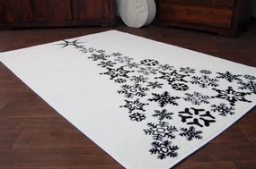 Koberec XMAS - F792 krém/čierny