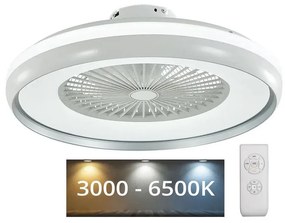 V-Tac LED Stropné svietidlo s ventilátorom LED/45W/230V 3000/4000/6500K šedá VT1377