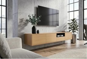 TV-skrinka 47816 Loft 200cm Prírodná Dub Dyha/Čierna  - Komfort-nábytok