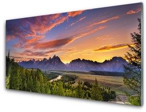 Obraz plexi Hora les slnko príroda 100x50 cm