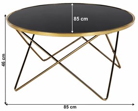 Konferenčný stolík Rose (zlatá + čierna). Vlastná spoľahlivá doprava až k Vám domov. 1029714