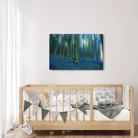 Obraz - Modrý les (90x60 cm)