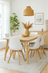 Noela Škandinávska jedálenská stolička SCANDINO biela