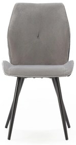 Svetlosivé menčestrové jedálenské stoličky v súprave 2 ks Adaya – Marckeric