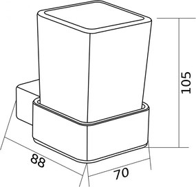 Mexen príslušenstvo, Pavo držiak na kefku, chrómová, 7030438-00