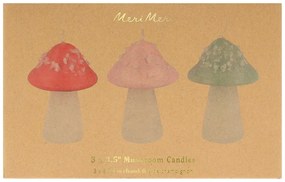 Sviečky v súprave 3 ks Mushroom – Meri Meri