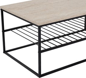 Konferenčný stôl Asude - Black, Travertine