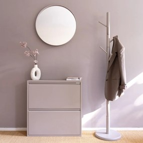 Sivo-béžová kovová skrinka na topánky Billy – Spinder Design