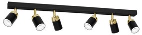 Bodové svietidlo RENO 6xGU10/8W/230V čierna/zlatá