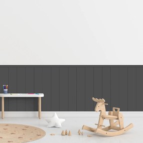 PIPPER. Textilná samolepiaca tapeta - Obdĺžnik - Šedá farba Farba: Tmavá, Veľkosť: 80 cm