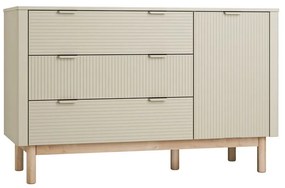 Béžová nízka detská komoda 144,5x52 cm Miloo – Pinio
