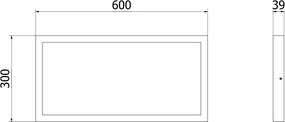 Mexen Brill-S, stropný LED panel 60×30 cm, 24 W, neutrálna biela 4000K, L207-060-030-2440-20