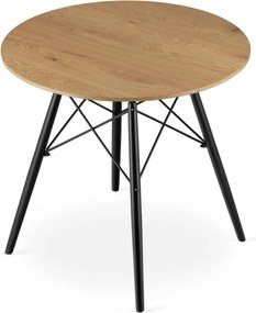 Jedálenský stôl 80 cm dub / čierne nohy