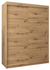 Šatníková skriňa 150 cm Toki (Dub artisan + Dub artisan). Akcia -45%. Vlastná spoľahlivá doprava až k Vám domov. 1064827